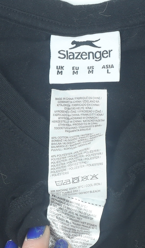 Slazenger Men's Black Sleeveless Tank Top M Basic Sportswear