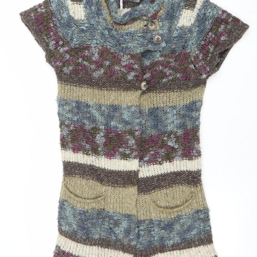 Sandwich Women's Multicoloured Chunky-Knit Cardigan M