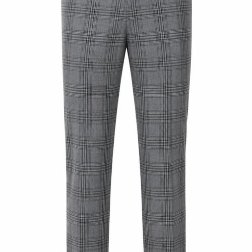 Jack & Jones Mens Grey Check Slim Chino Trousers 29W 32L