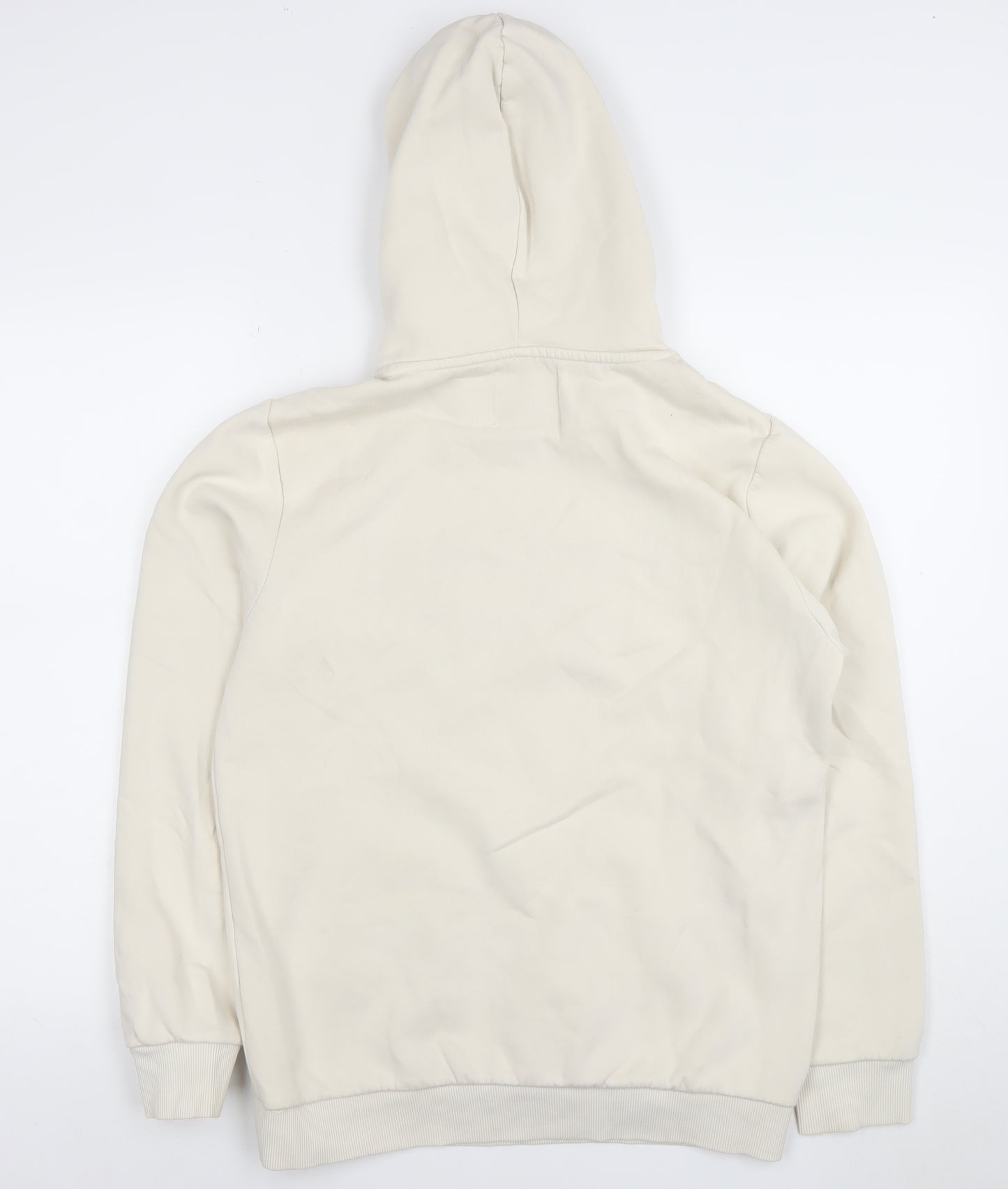Bershka Women's Beige Pullover Hoodie Small Everything is Good Graphic