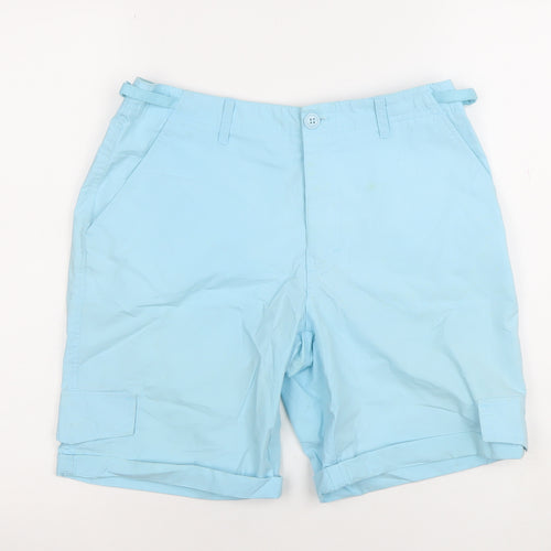 Paco Sport Men's Light Blue Cargo Shorts Size S Cotton Adjustable