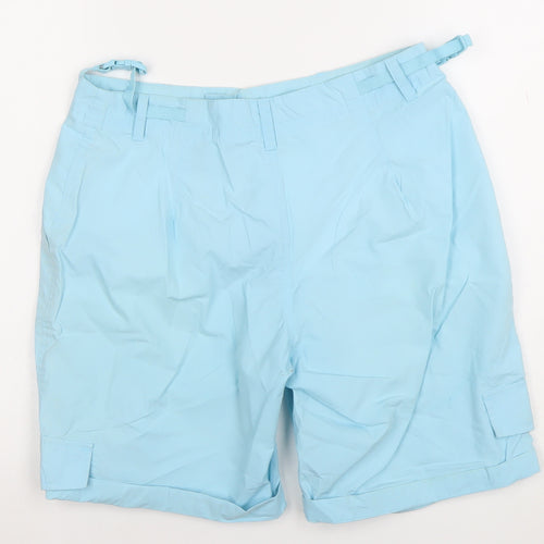 Paco Sport Men's Light Blue Cargo Shorts Size S Cotton Adjustable