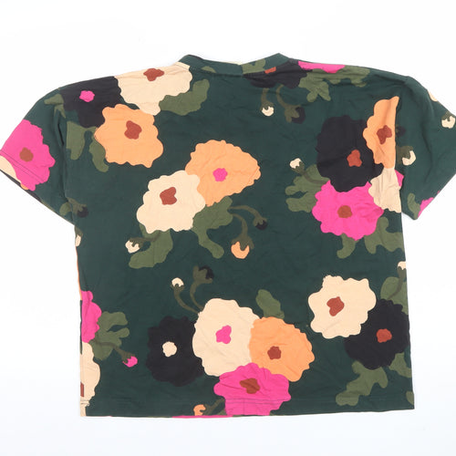 QBUS Womens Multicoloured Floral Short Sleeve T-Shirt M