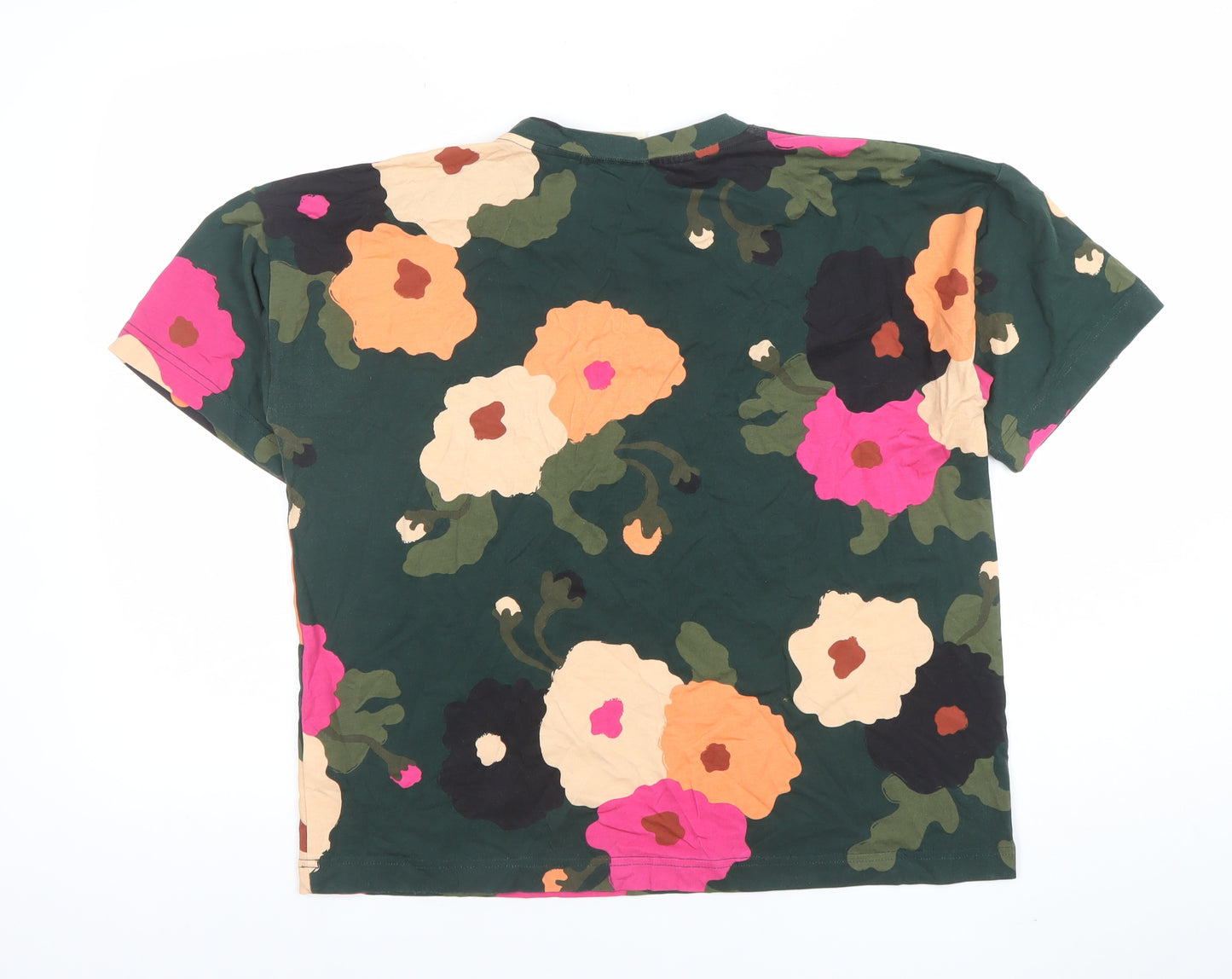 QBUS Womens Multicoloured Floral Short Sleeve T-Shirt M