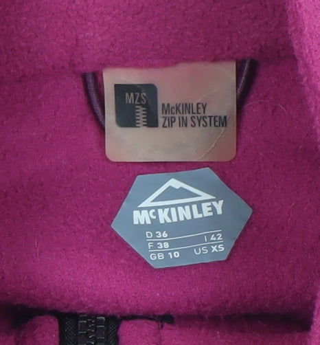 McKINLEY Women’s Pink Fleece 3-in-1 Zip Jacket Size 10