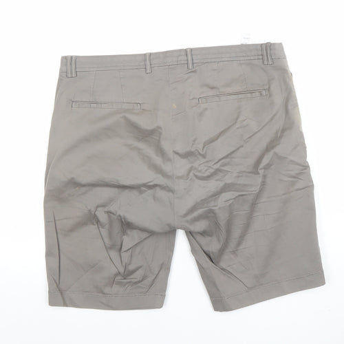 Paul Calvin Men’s Grey 32R Chino Shorts Cotton Stretch Casual