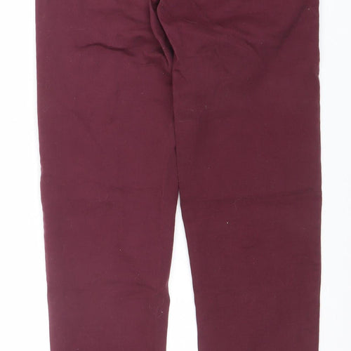 Denim Co. Men's Red Slim Fit Chino Trousers W28 L32