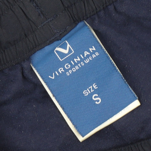 Virginian Sportswear Mens Blue Nylon Track Pants Size S Regular Fit