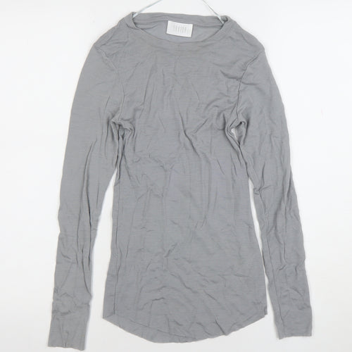 Savida Women's Grey Long Sleeve Crew Neck Jersey Top Size 10