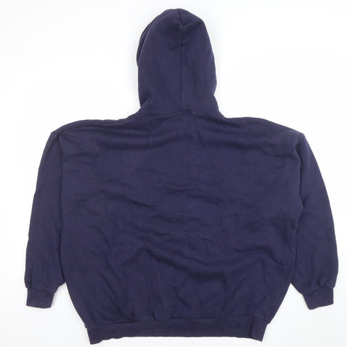 PrettyLittleThing Navy Blue Women's Pullover Hoodie Size M Cotton Blend