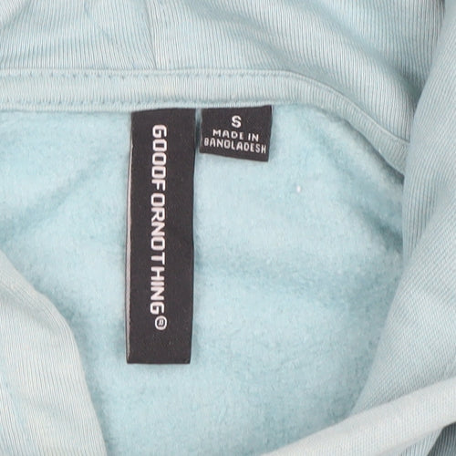Good For Nothing Women's Blue Pullover Hoodie Small Butterfly Graphic