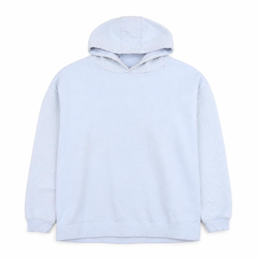 Front view of Gallery Women’s Blue Hooded Pullover Sweatshirt UK M Cotton Blend