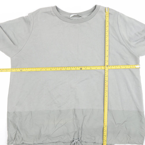 Carolyn Donnelly The Edit Women Grey XL Pullover Sweatshirt with Drawstring Hem