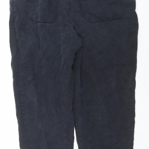 Ted Baker Women’s Blue High Waist Paperbag Tapered Trousers Size 10