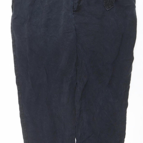 Ted Baker Women’s Blue High Waist Paperbag Tapered Trousers Size 10