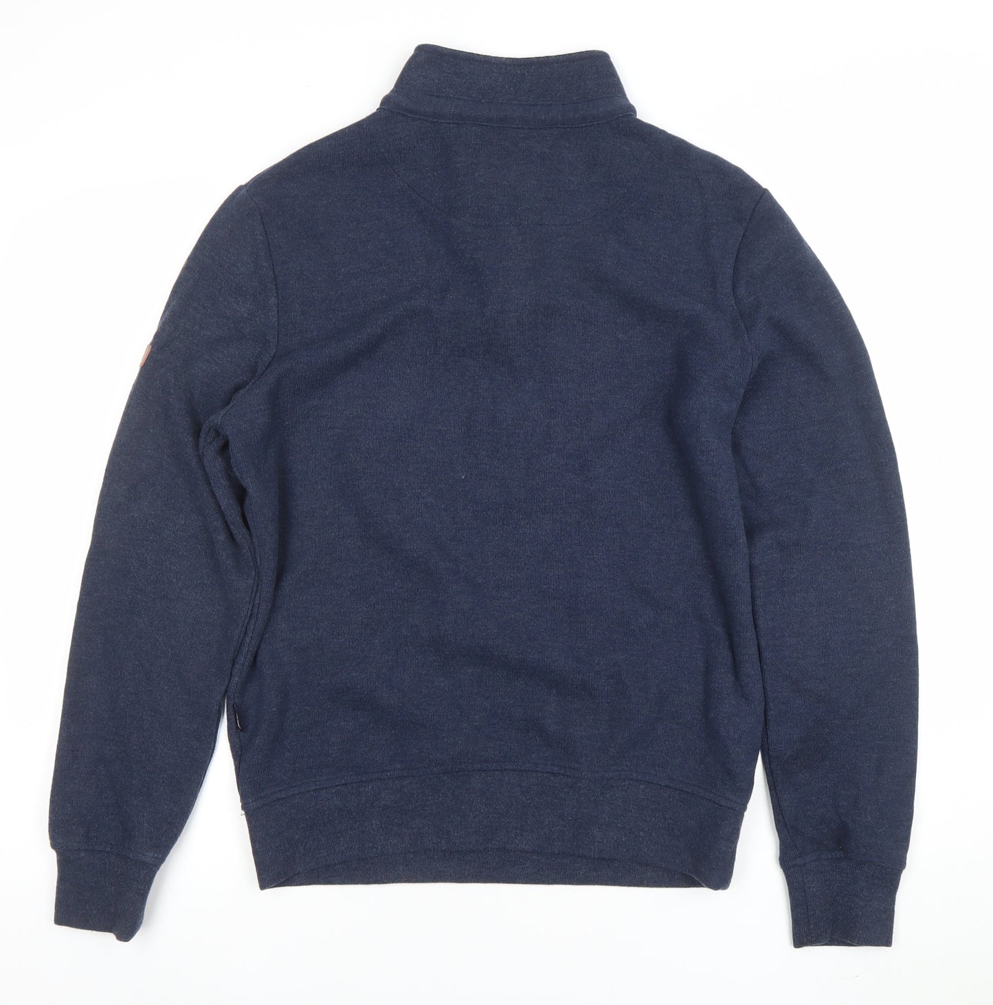 Mistral Clothing Co. Men's Blue 1/4 Zip High Neck Cotton Blend Sweatshirt M