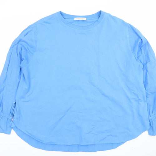 Carolyn Donnelly The Edit Blue Long Sleeve Jersey Top XL Women's Casual