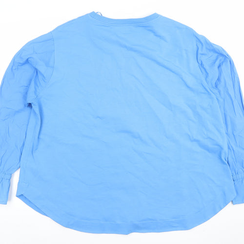 Carolyn Donnelly The Edit Blue Long Sleeve Jersey Top XL Women's Casual