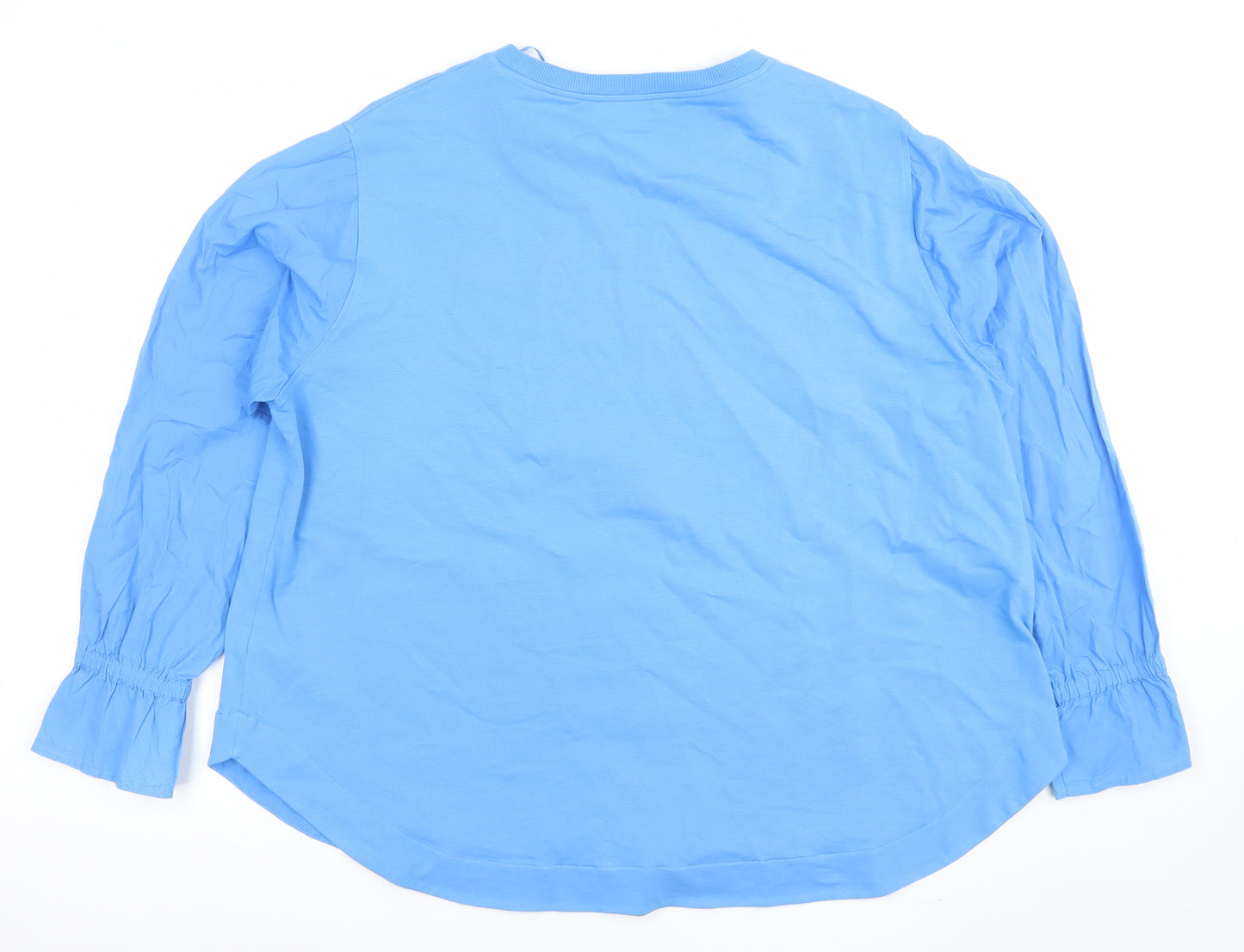 Carolyn Donnelly The Edit Blue Long Sleeve Jersey Top XL Women's Casual