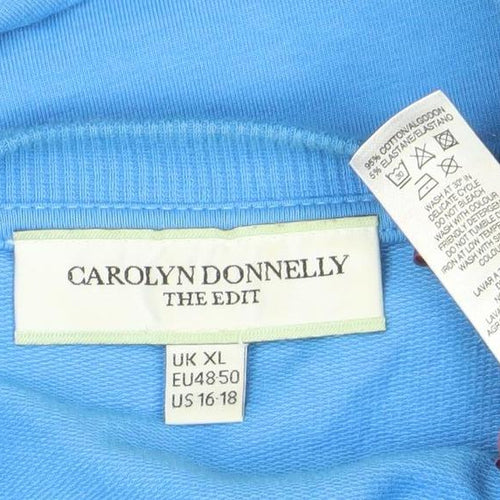 Carolyn Donnelly The Edit Blue Long Sleeve Jersey Top XL Women's Casual