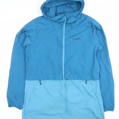 Berghaus Women’s Blue Hooded Windbreaker Jacket Size 14 Lightweight
