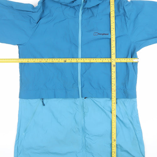 Berghaus Women’s Blue Hooded Windbreaker Jacket Size 14 Lightweight