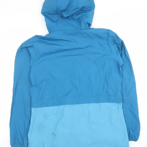 Berghaus Women’s Blue Hooded Windbreaker Jacket Size 14 Lightweight