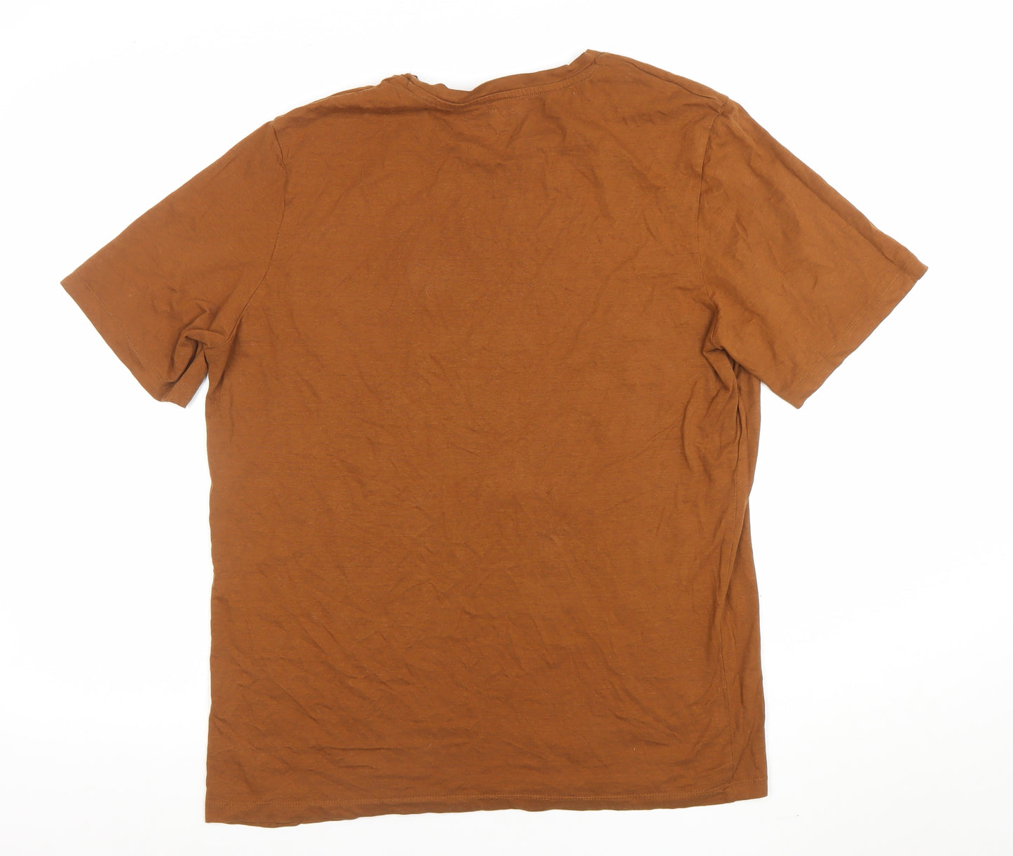 Jack & Jones Men’s Brown Graphic T-Shirt L Urban Legend Motorcycle Design