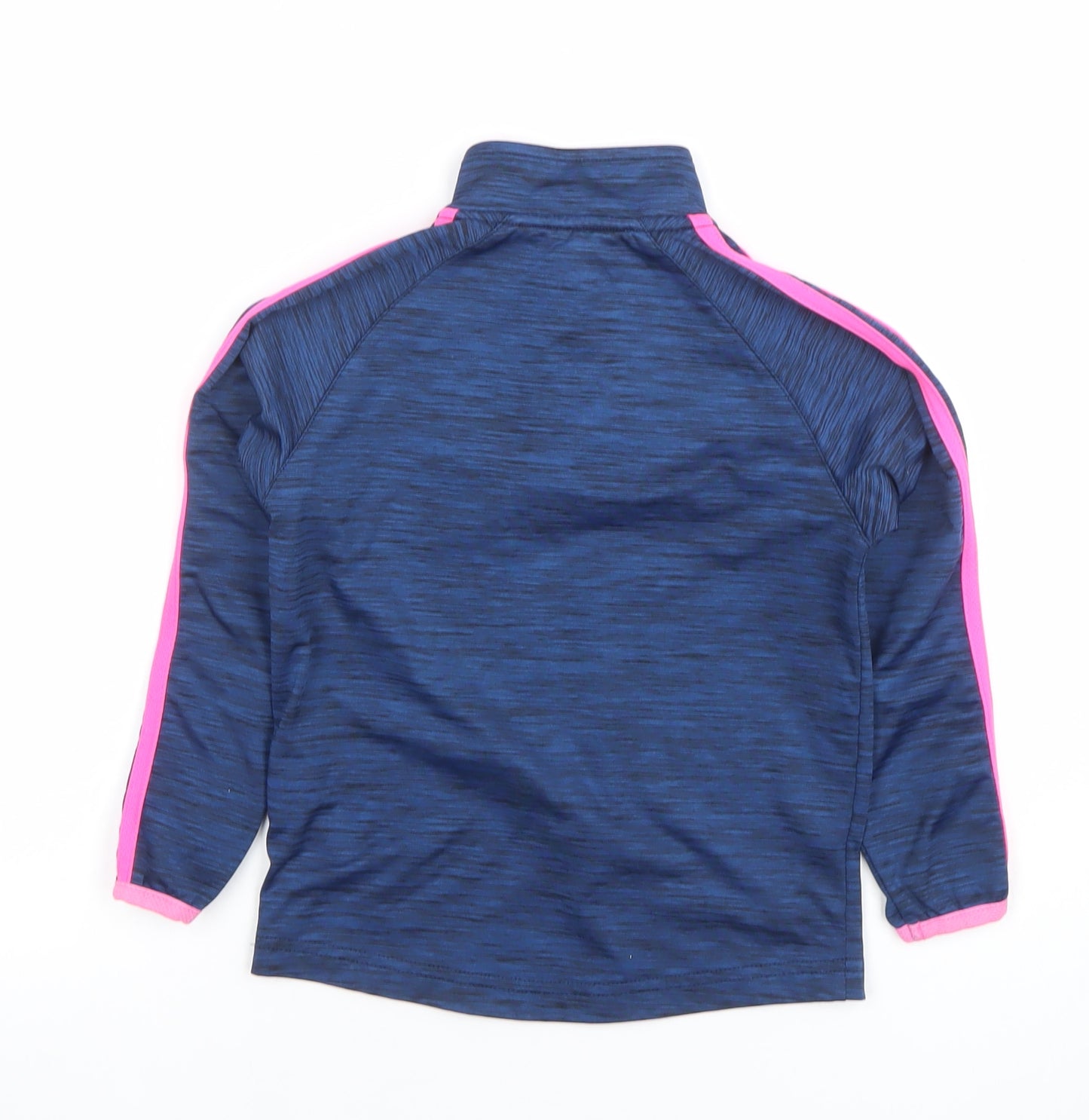 O’Neills Girls Blue Pink 1/4 Zip Long Sleeve Sports Top Age 3-4 Years