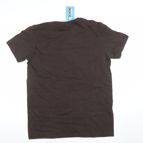 Gildan Softstyle Men's Brown Horror Graphic T-Shirt M