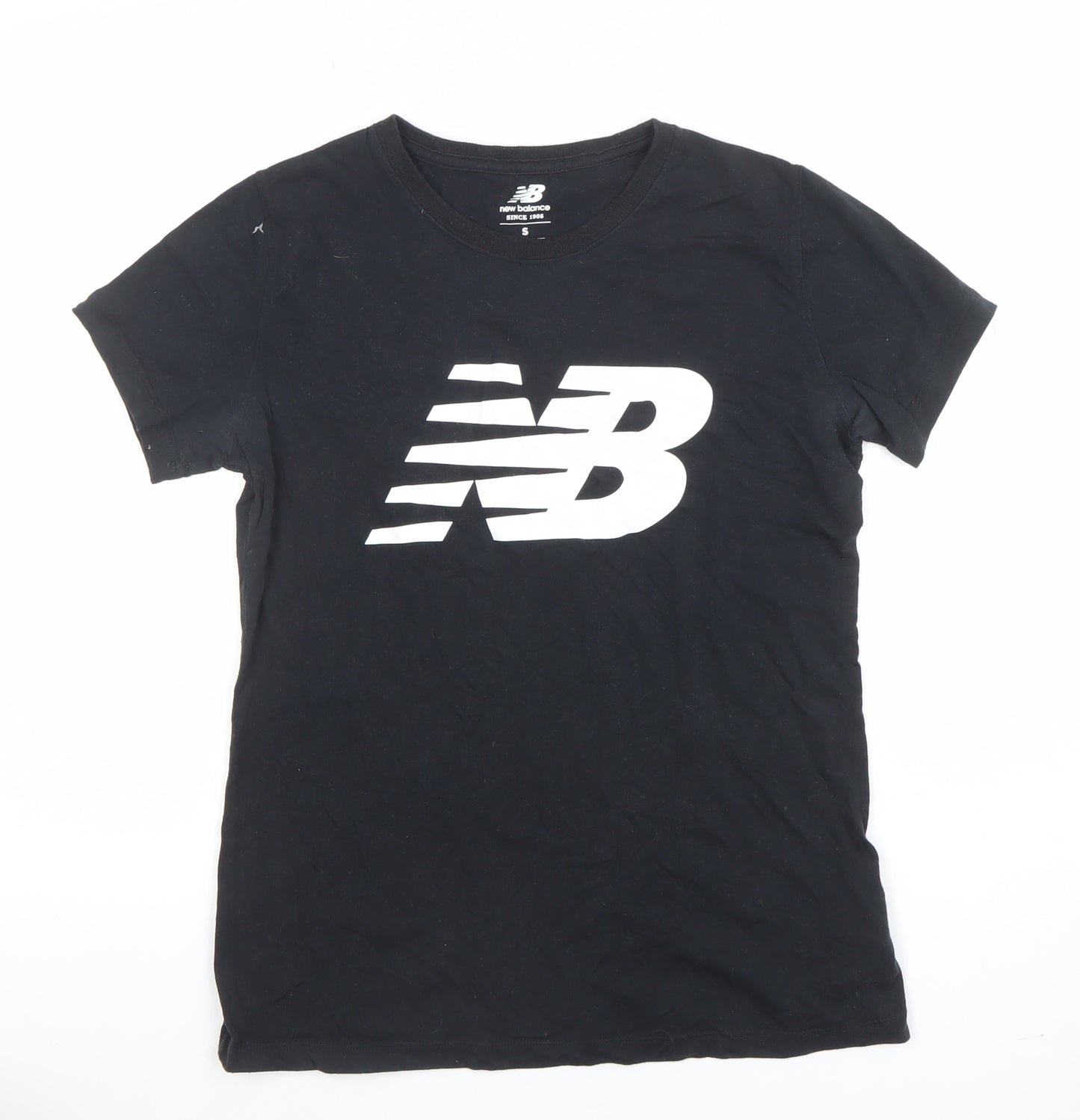 New Balance Men Black S Short Sleeve Crew Neck Graphic T-Shirt