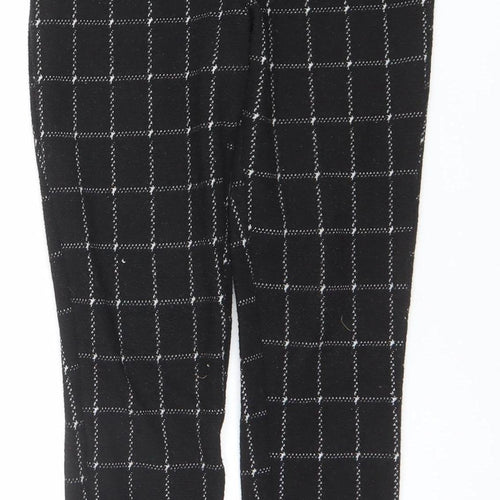 George Women's Black Check Stretch Leggings Size 10