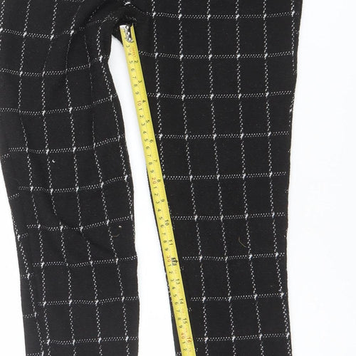 George Women's Black Check Stretch Leggings Size 10