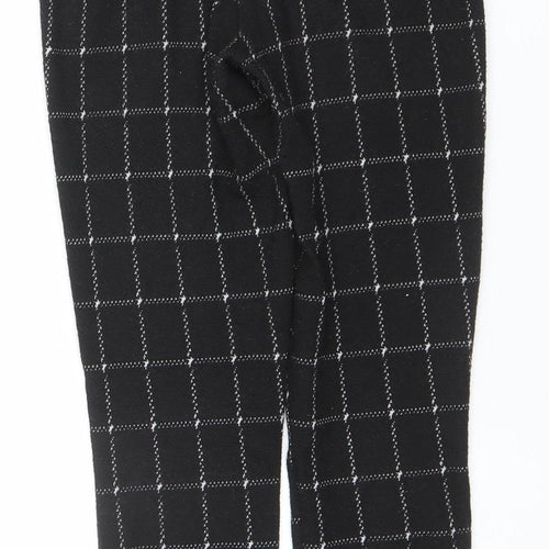 George Women's Black Check Stretch Leggings Size 10