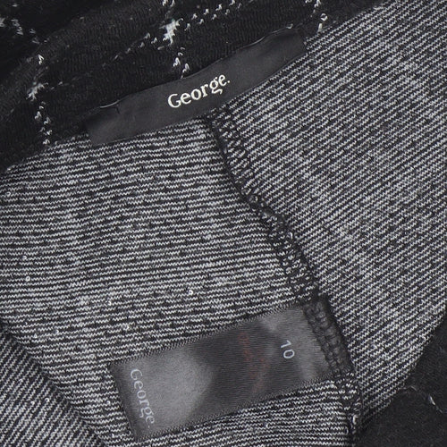 George Women's Black Check Stretch Leggings Size 10