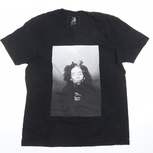 Zion Rootswear Women's Black Size 18 Music Graphic T-Shirt