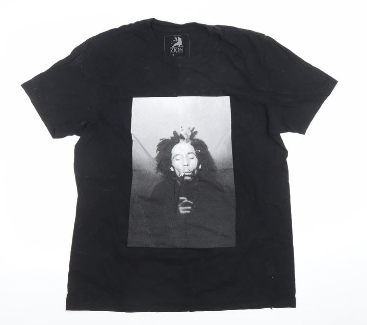Zion Rootswear Women's Black Size 18 Music Graphic T-Shirt