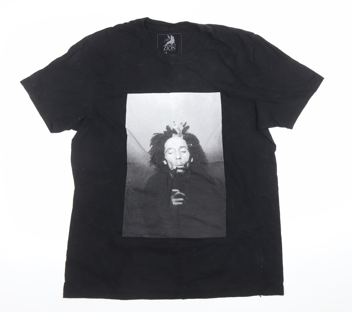 Zion Rootswear Women's Black Size 18 Music Graphic T-Shirt