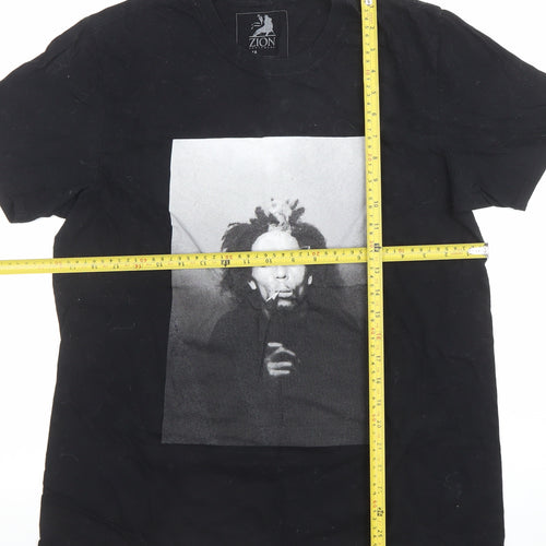 Zion Rootswear Women's Black Size 18 Music Graphic T-Shirt