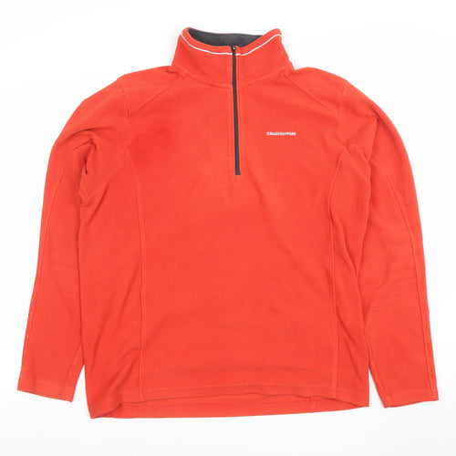 Craghoppers Men's Red Fleece 1/2 Zip Pullover Sweatshirt M
