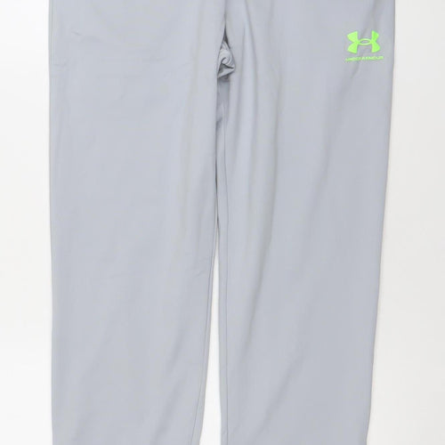 Under Armour Boys Grey XL Jogger Trousers Stretch Quick Dry Activewear