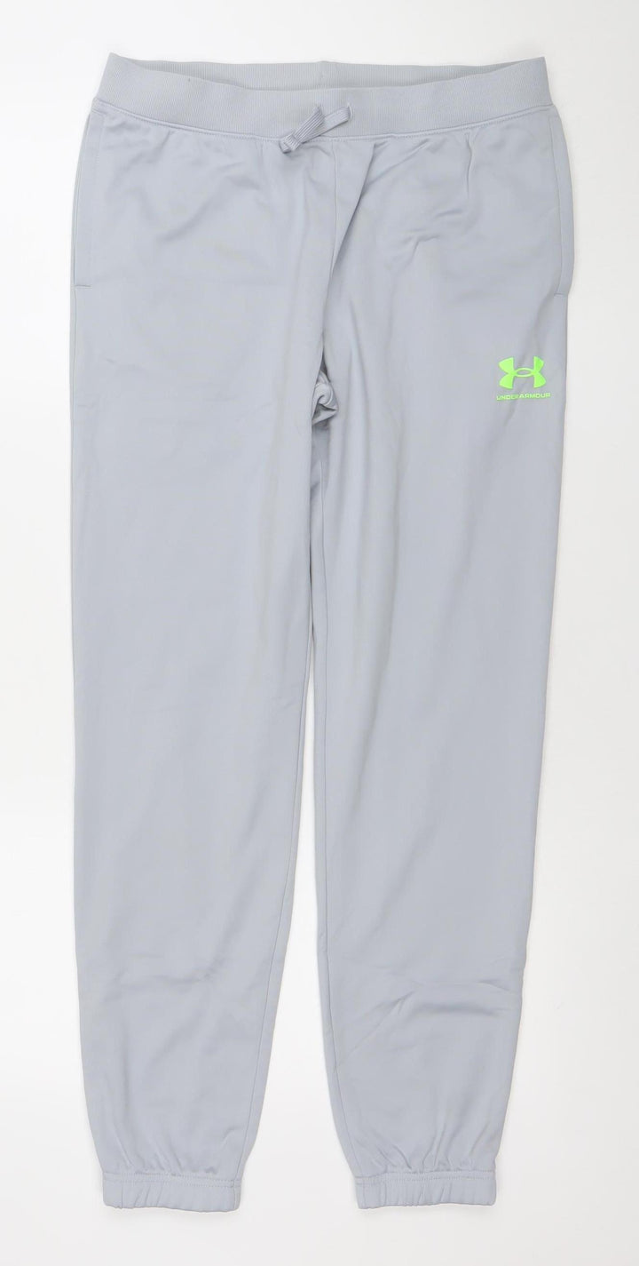 Under Armour Boys Grey XL Jogger Trousers Stretch Quick Dry Activewear