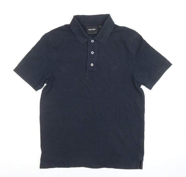 Lyle & Scott Men’s Blue Cotton Polo Shirt Size M Classic Fit