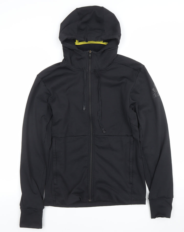 Adidas Men's Black XS Full Zip ClimaWarm Hoodie