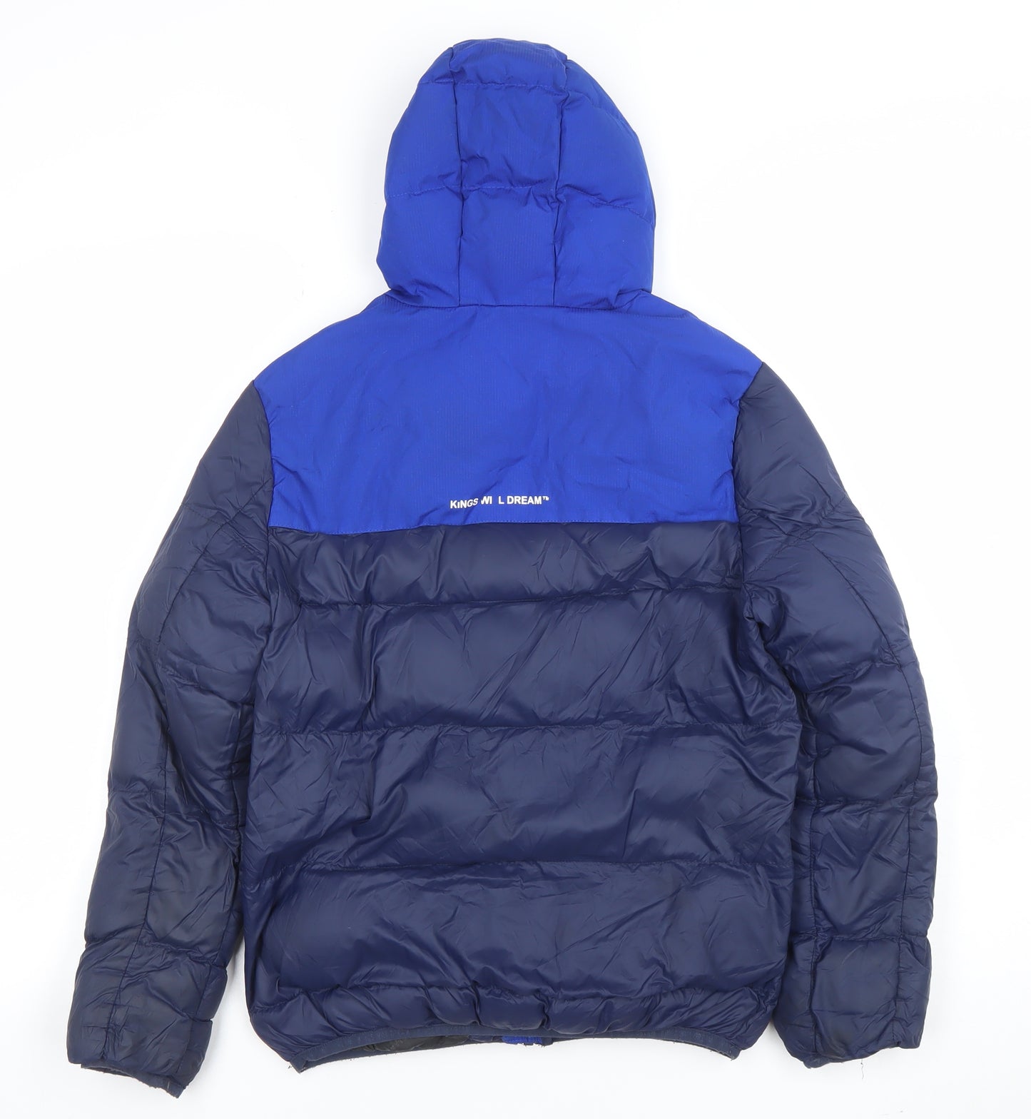 Kings Will Dream Boys Blue Hooded Puffer Jacket Size S Winter Coat