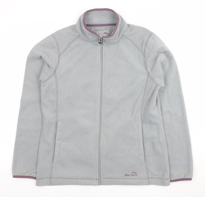 Peter Storm Womens Grey Full Zip Fleece Jacket Size 12
