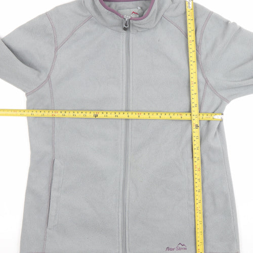 Peter Storm Womens Grey Full Zip Fleece Jacket Size 12