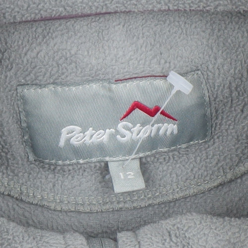 Peter Storm Womens Grey Full Zip Fleece Jacket Size 12