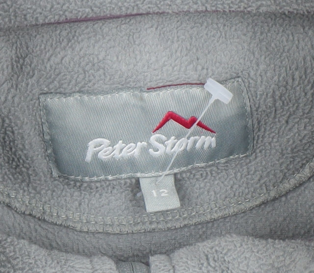 Peter Storm Womens Grey Full Zip Fleece Jacket Size 12