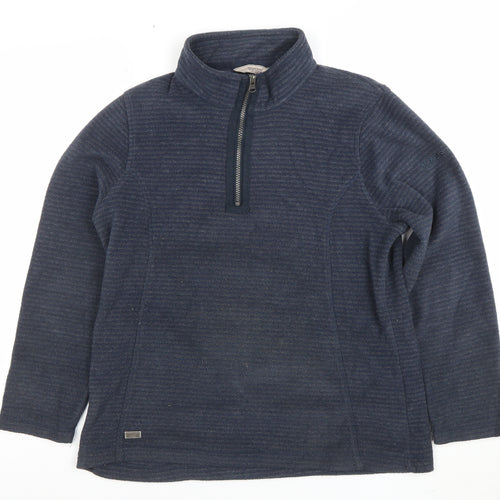 Regatta Women Navy 1/2 Zip Fleece Pullover Size 14 Outdoor Sweatshirt